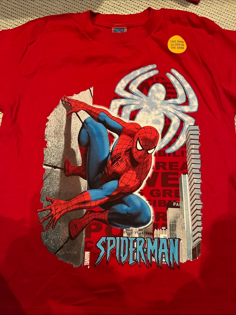 T-shirt Spider-Man boys new L glows in dark Extreme Concepts, LLC